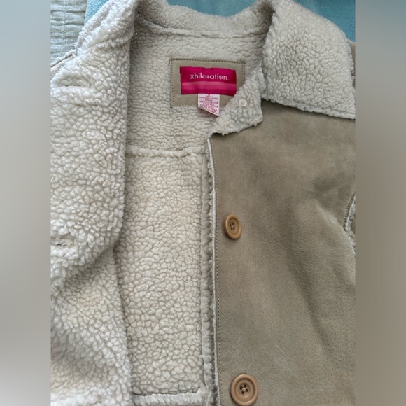 Xhilaration Long Leather Jacket, Light Tan, size Small - Picture 7 of 7